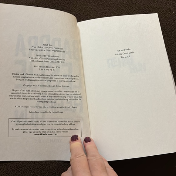 Barbara Leslie Rehab Run A Danny cleary Novel - Picture 4 of 4